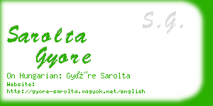 sarolta gyore business card